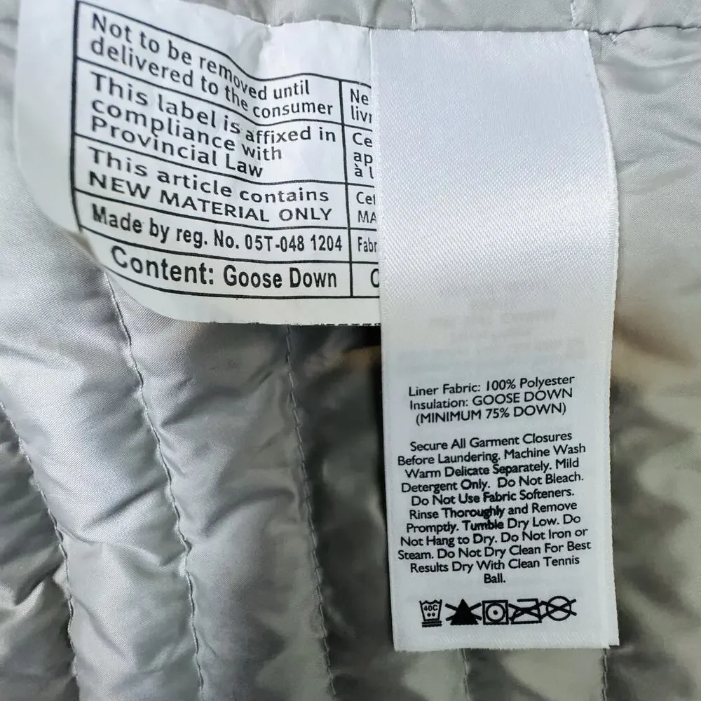 Eddie Bauer Cloud Gray Mens 2X Trench Coat Detachable Quilt Down Vest‎ Liner XXL